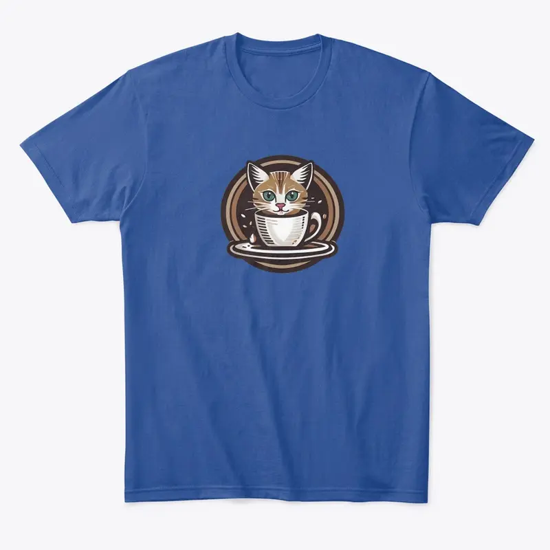 Cute Cat Tees for Caffeine-Lovers