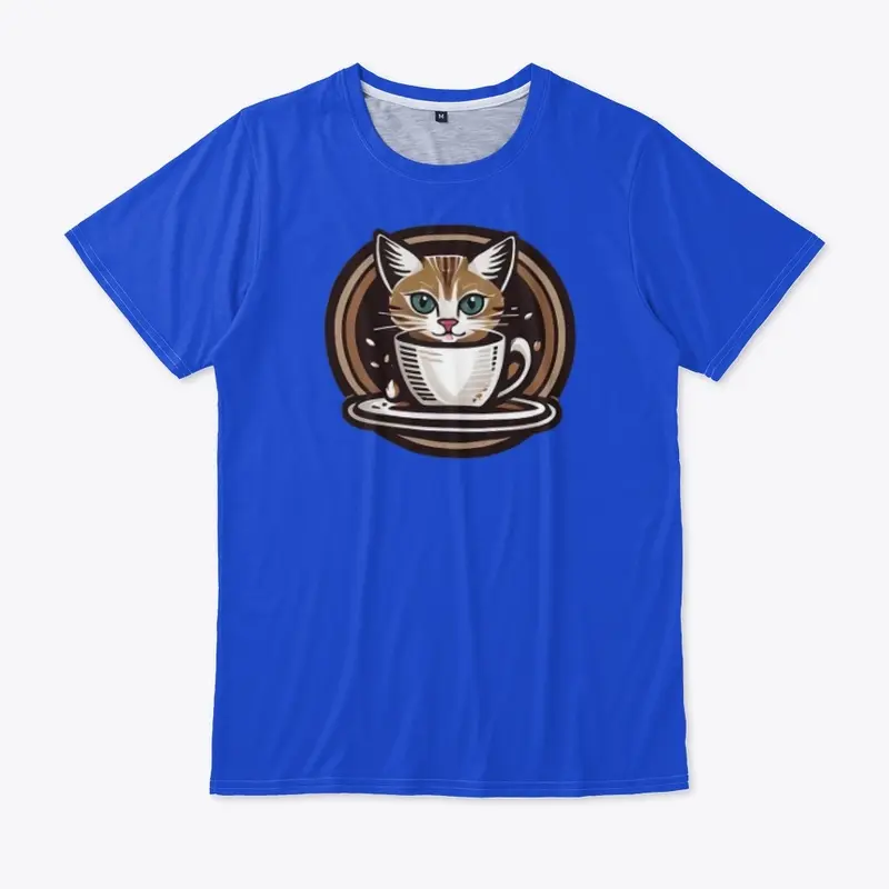 Cute Cat Tees for Caffeine-Lovers