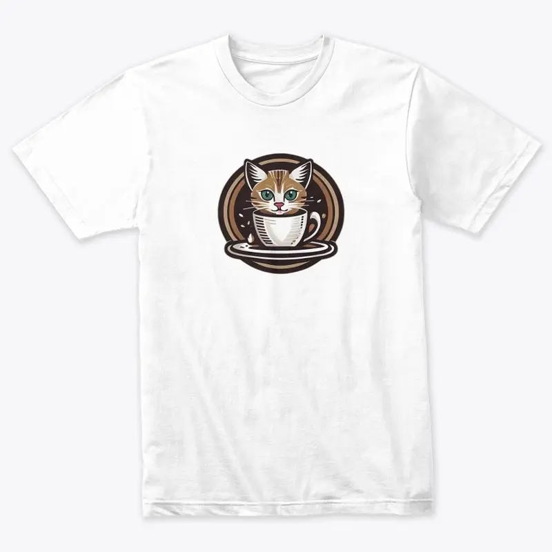 Cute Cat Tees for Caffeine-Lovers