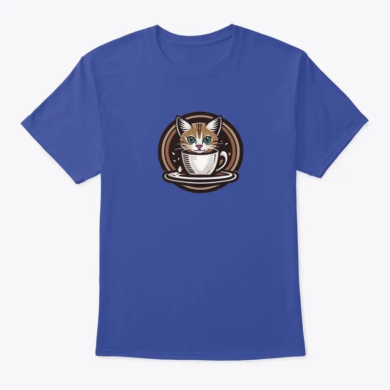 Cute Cat Tees for Caffeine-Lovers